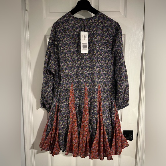 BNWT RHODE ELLA DRESS NAVY MOSAIC 
Floral Print Dress Size S *no belt* - Picture 4 of 14